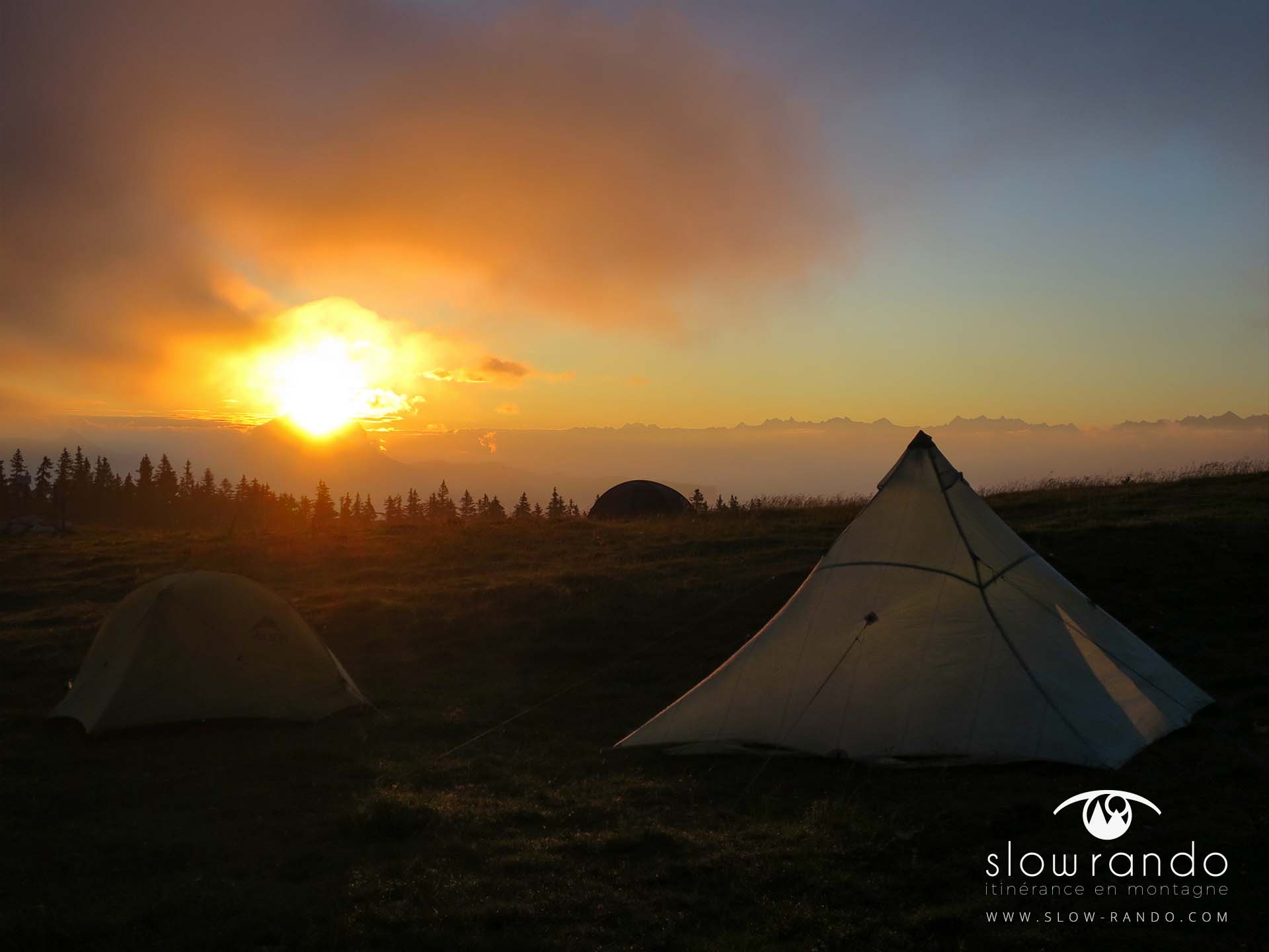 Stage Formation Itinerance Montagne Bivouac Coucher Soleil Belledonne Vercors N1 Slow Rando