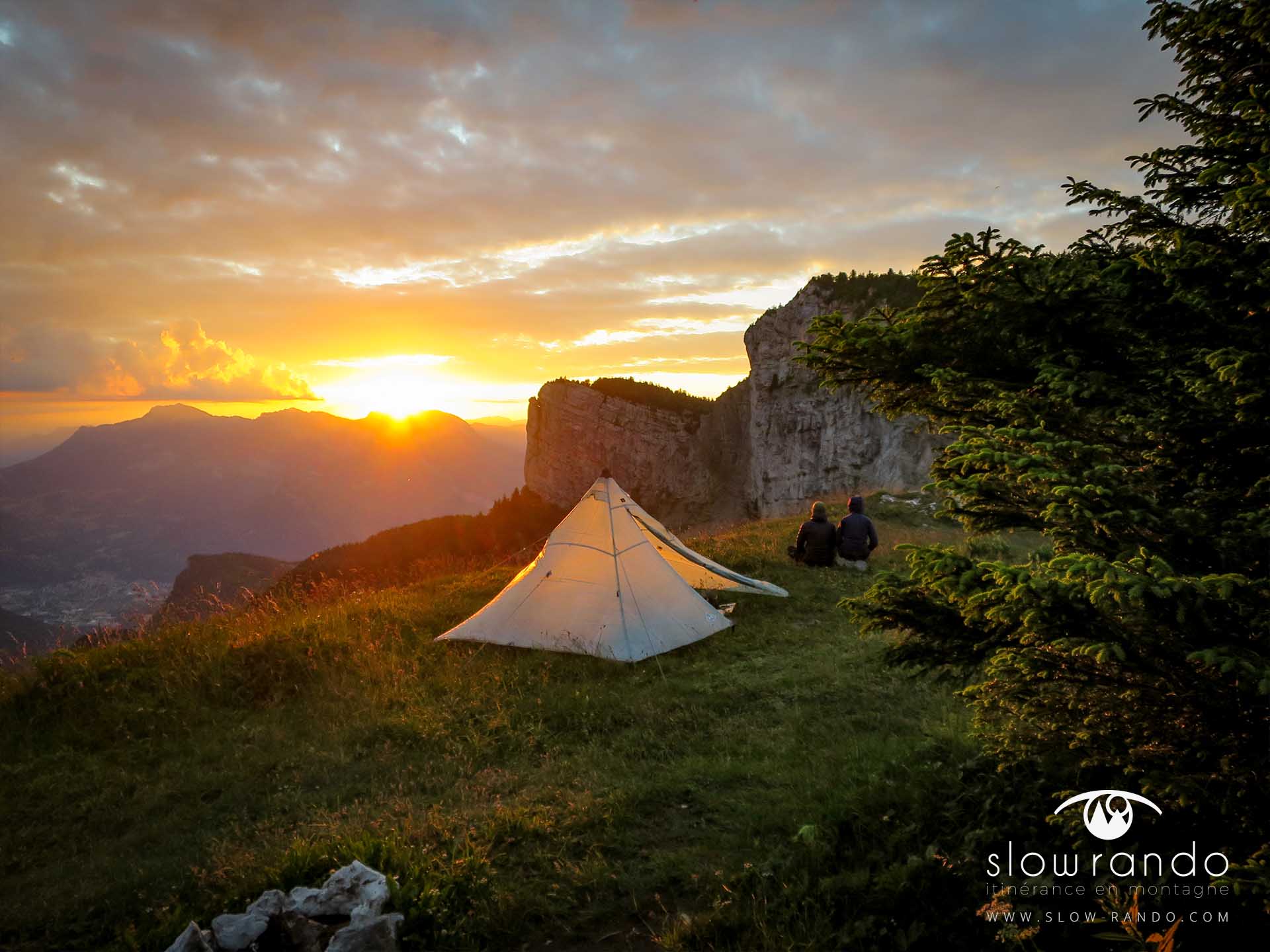 Stage Formation Itinerance Montagne Bivouac Coucher Soleil Vercors N1 Slow Rando